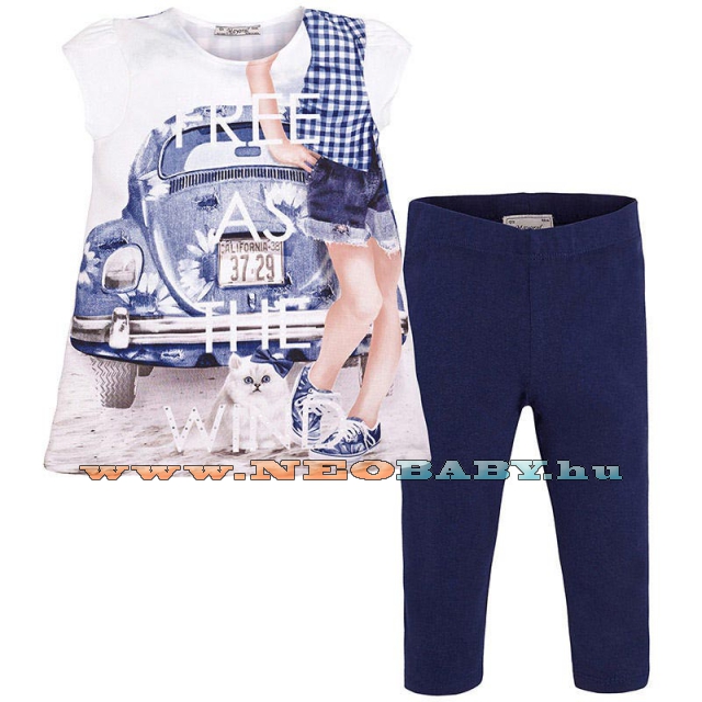 Image of Ujjatlan póló és leggings szett / matrózkék 6l - 8 év 3724 - 69