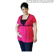 R&D Bogi kismama fels rvid ujj (2XL) 01768 /pink-fekete