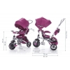 ZOPA CITIGO tricikli tolkarral Mulberry Pink