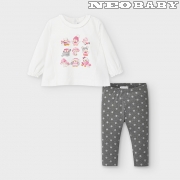 MAYORAL MODA  leggings szett / Uhu- Stahl vig. - Baby Girl - 4H - 9 h 2791 - 15