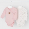 MAYORAL MODA hossz ujj body 2db-os / Babyrosa - Newborn Girl/2J - 6-9 h 2701-67