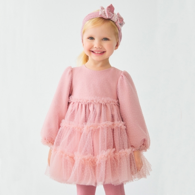 Image of Tüll lányka ruha / plumeti rosa - 18 hó 5502-35