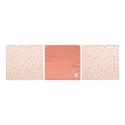 BB-JOU Bambusz muszlin arctrl kend 3db Fabulous Wish Pink B3053060