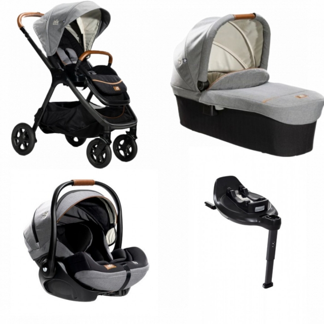 JOIE Signature Finiti 4in1 babakocsi bundle szett Carbon + i-Level Recline + i-Base Encore bzistalp