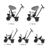 KINDERKRAFT Spinstep tricikli Platinum grey