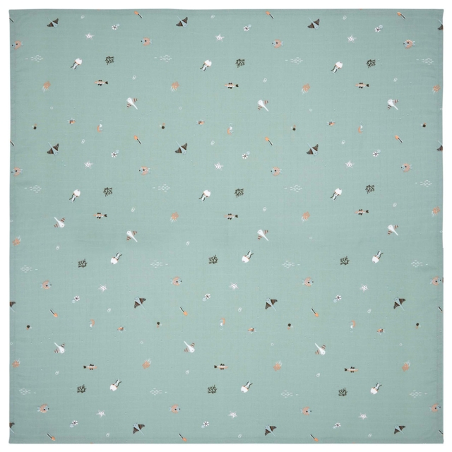 BB-JOU Bambusz muszlin pelenka 110x110cm Ocean Vibes B3052022