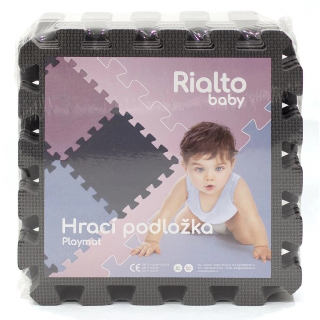 RIALTO BABY Habszivacs puzzle sznyeg Cool Grey 90x90cm RBP10C