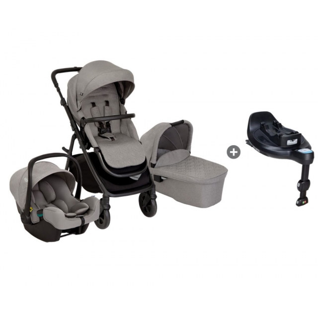 GRACO Near2Me DLX 3in1 babakocsi szett Ash + SnugTurn ISOFIX talp