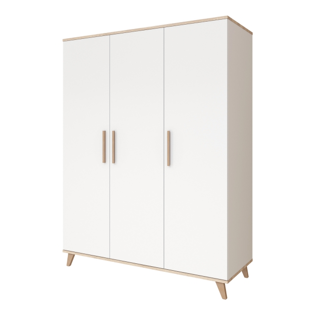 Image of Flip white & oak 3 osztású szekrény