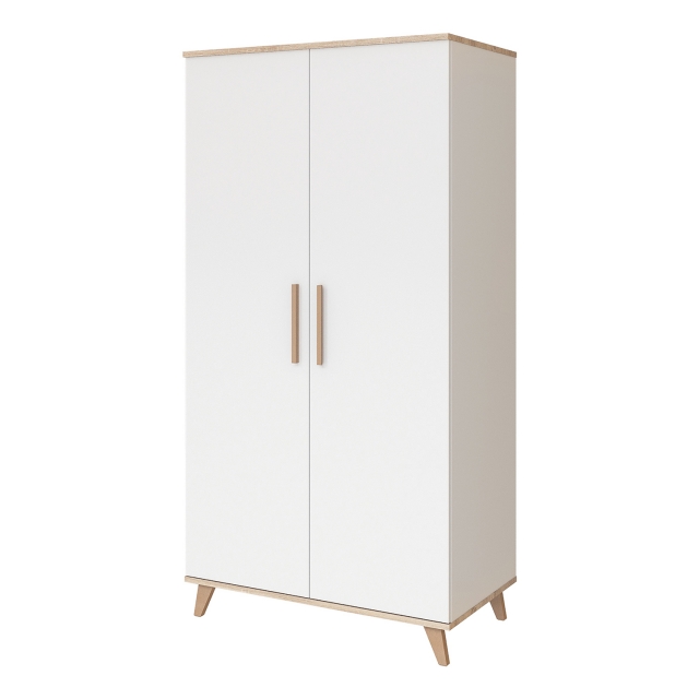 Image of Flip white & oak 2 osztású szekrény