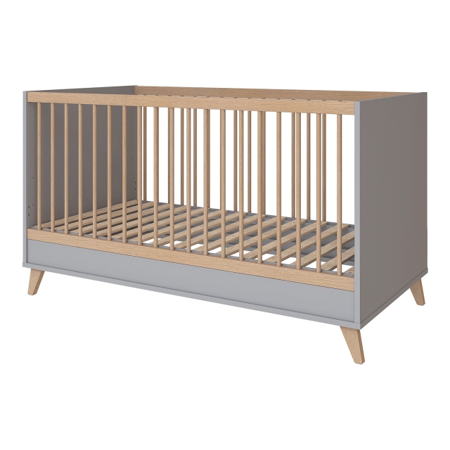 Image of Flip grey & oak átalakítható 140-es babaágy