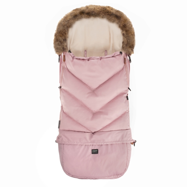 Image of Fluffy combi 3in1 bundazsák babakocsiba old pink
